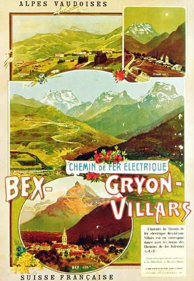 «C.d.F. Électrique Bex-Gryon-Villars, Plakat»